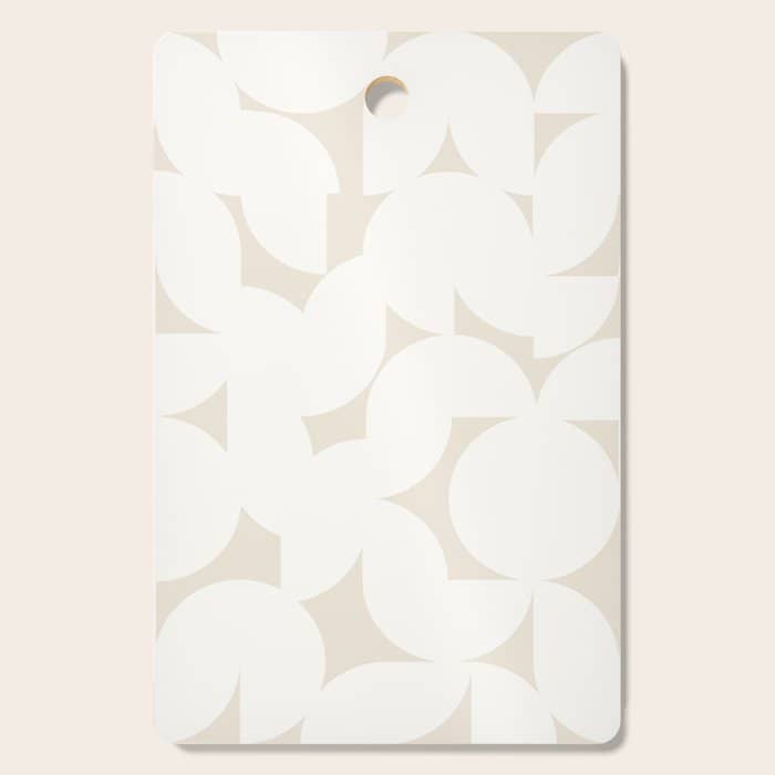 Contemporary Abstract Shapes - Neutral Off White Cutting Board