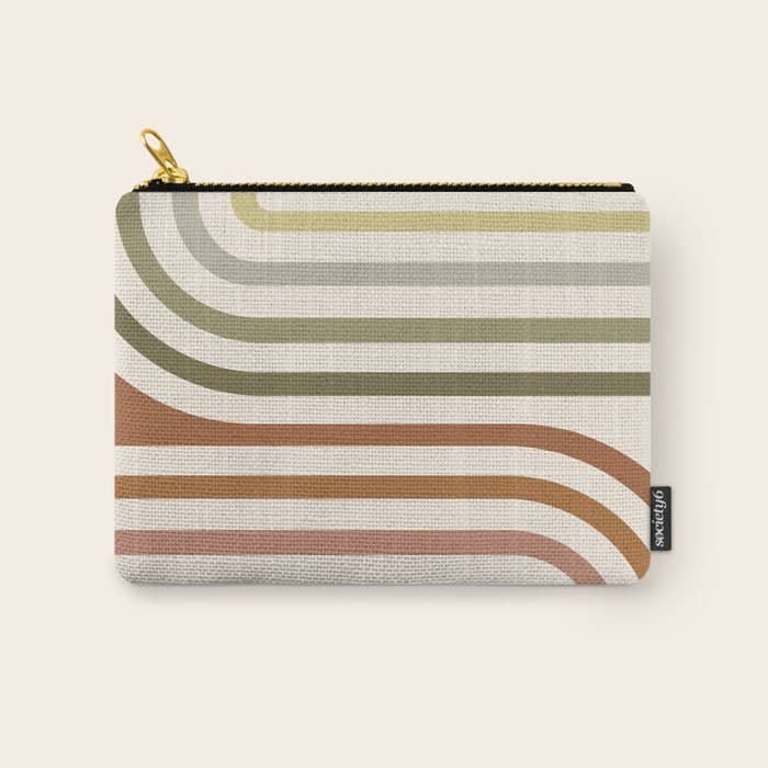 Bold Curvature Stripes I Carry All Pouch
