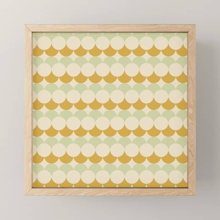 Retro Circular Pattern Iii Mini Art Print