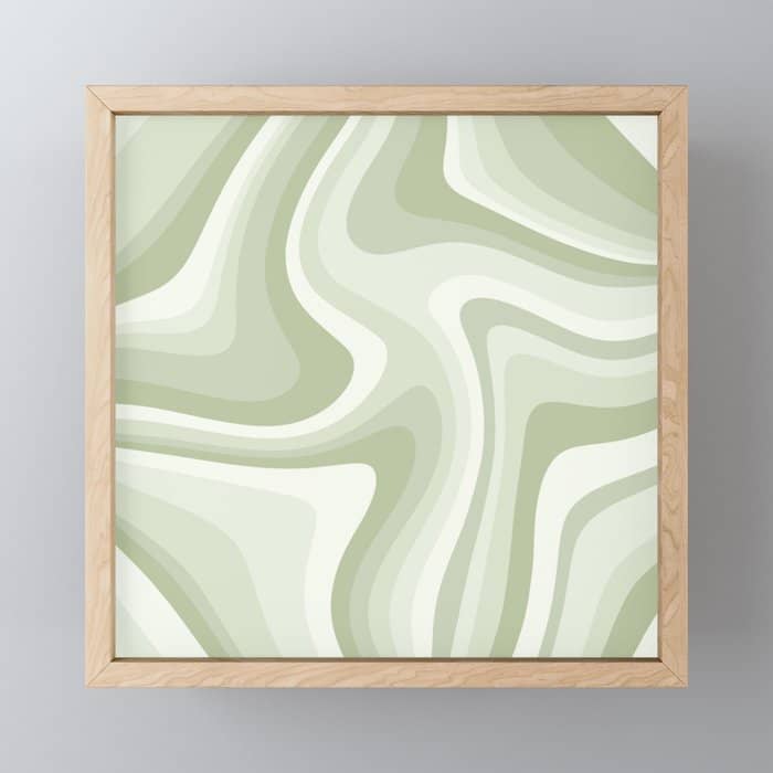 Abstract Wavy Stripes Lxxviii Mini Art Print
