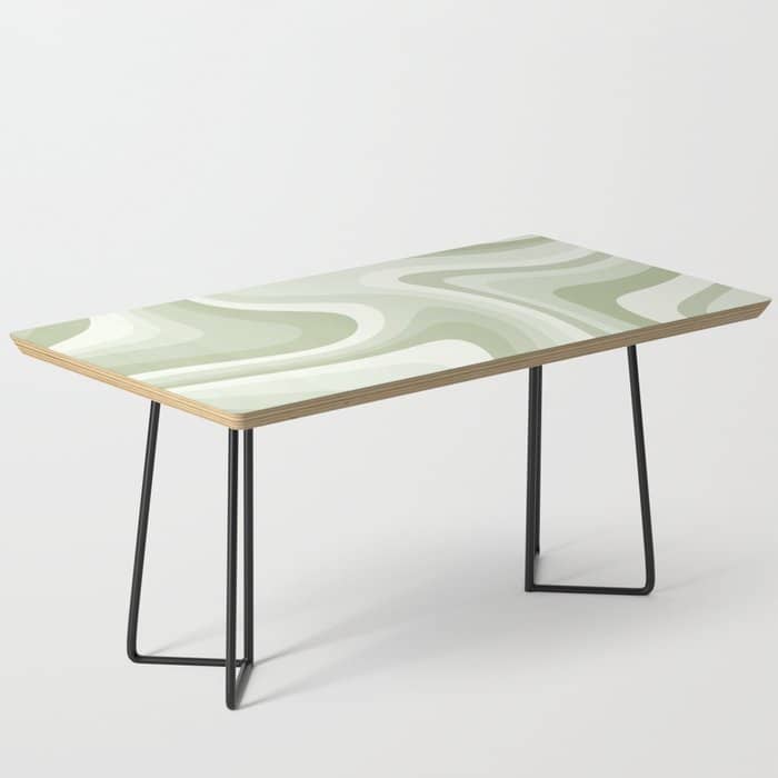 Abstract Wavy Stripes Lxxviii Coffee Table