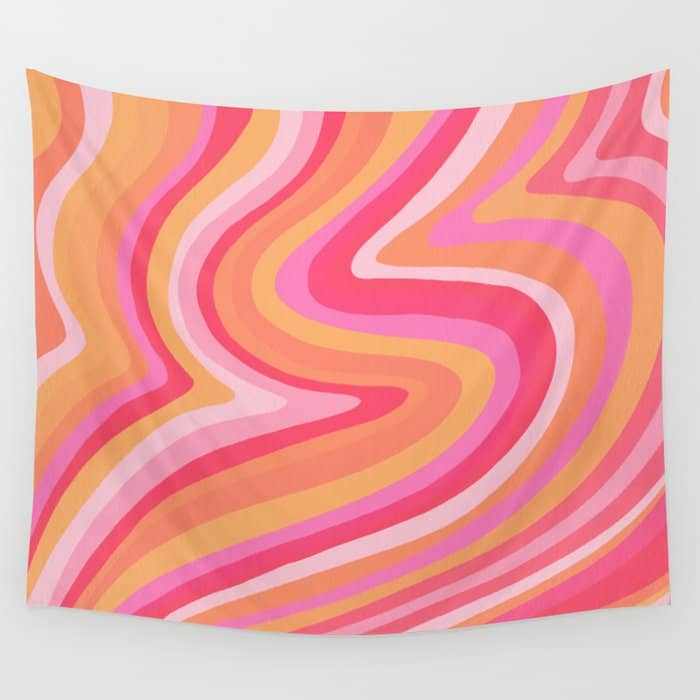 Sunshine Melt - Pink & Peach Palette Wall Tapestry
