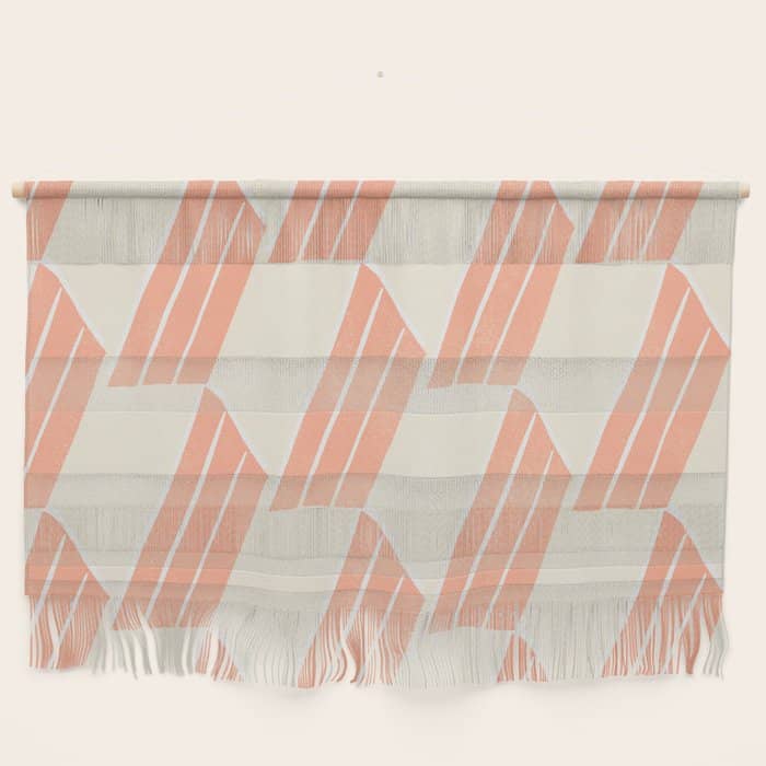 Minimalist Series: Pink Hex Tiles Wall Hanging