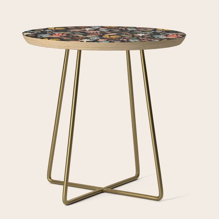 Abstract Shapes Of Dark Modern Nature Side Table