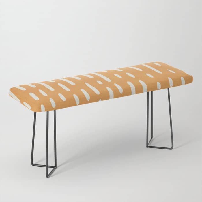 Minimalist Series: Scandi Lines, Orange Bench