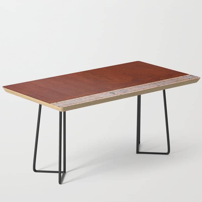 Pink And Red Salt Lake In Italy Coffee Table