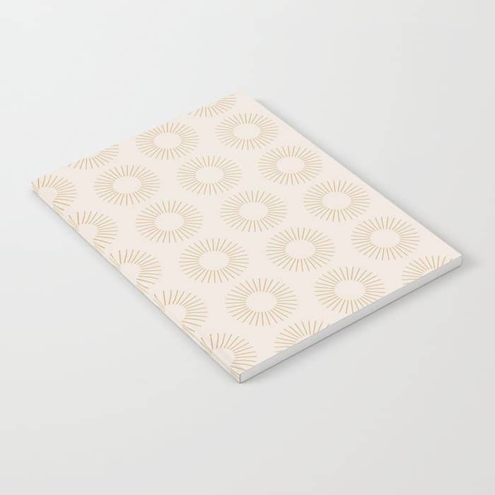 Minimalist Sunray Pattern Xiv Natural Neutral Notebook