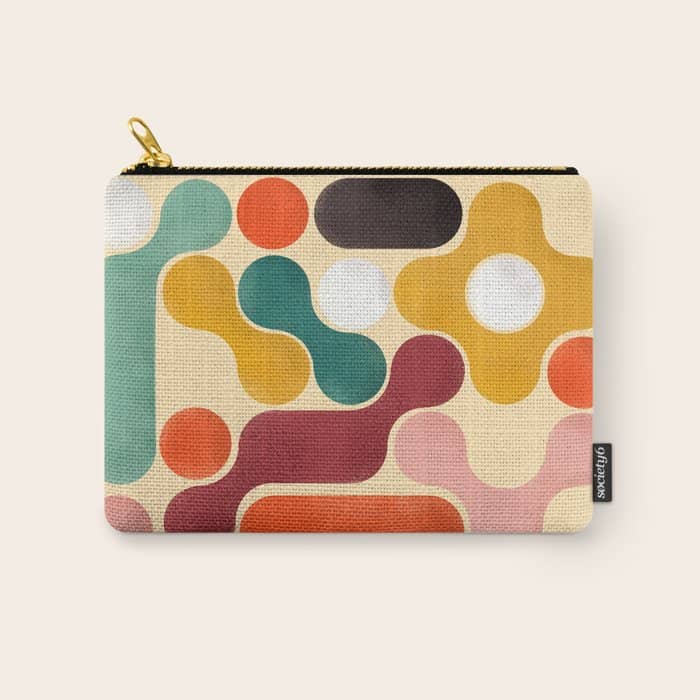 Color Pops - Mid Century Style  Carry All Pouch