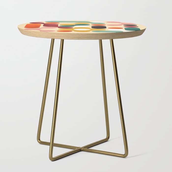 Color Pops - Mid Century Style  Side Table