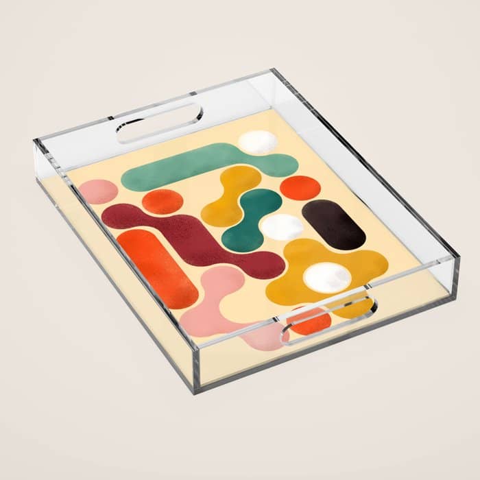 Color Pops - Mid Century Style  Acrylic Tray