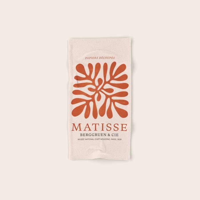 Nature Leaf Cutouts Iii: Terracotta Edition | Mid-Century Henri Matisse Series Bath Towel