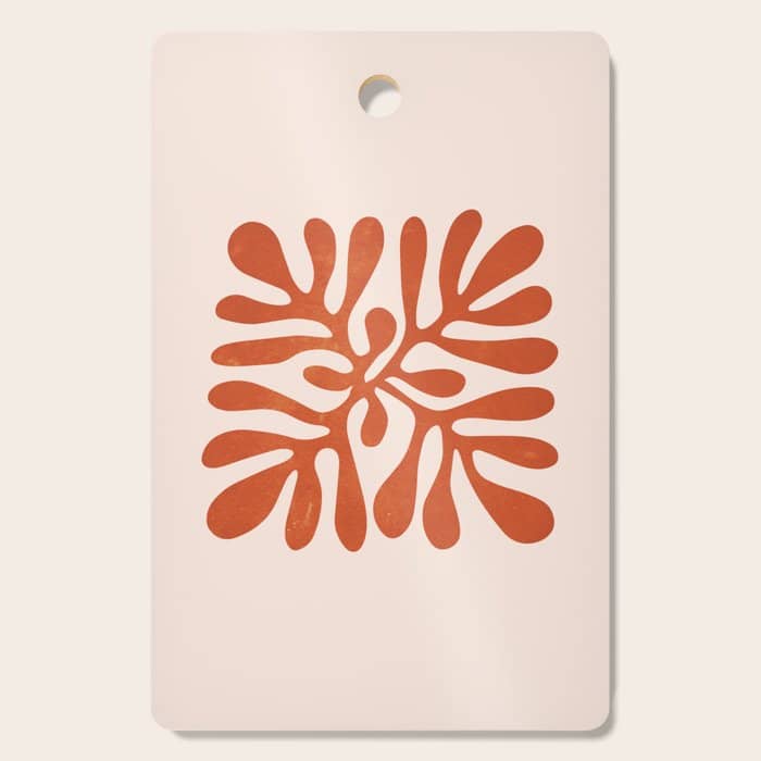 Nature Leaf Cutouts Iii: Terracotta Edition | Mid-Century Henri Matisse Series Cutting Board