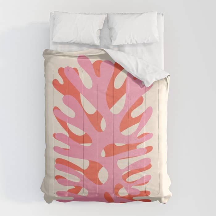 Sea Leaf: Matisse Collage Peach Edition Comforter