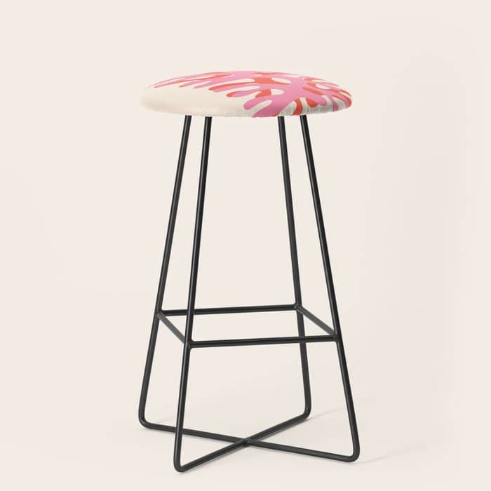 Sea Leaf: Matisse Collage Peach Edition Stool