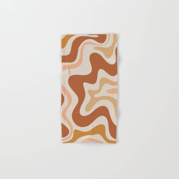 Liquid Swirl Abstract In Earth Tones Bath Towel
