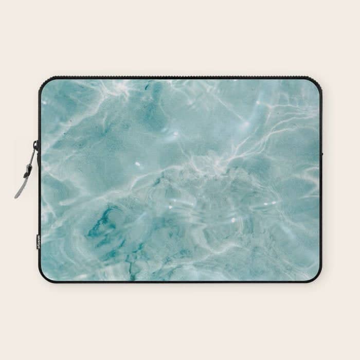 Clear Blue Water | Colorful Ocean Photography Print | Turquoise Sea Laptop Sleeve