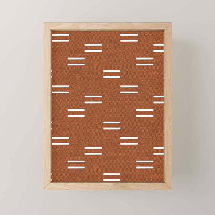 Double Dash - Burnt Orange Mini Art Print