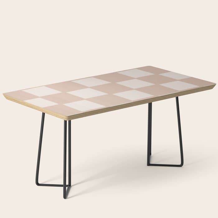 Playful Check In Sandy Beige Coffee Table