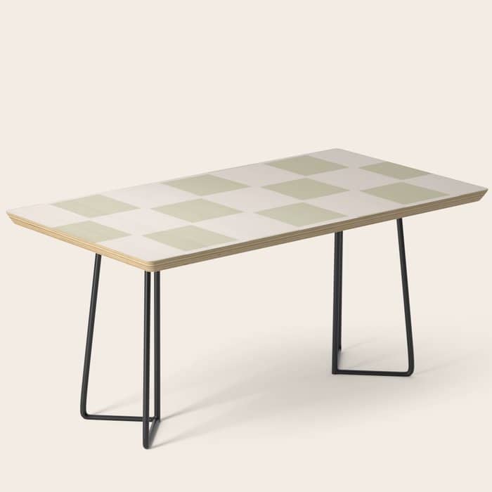 Playful Check In Olive Green Coffee Table