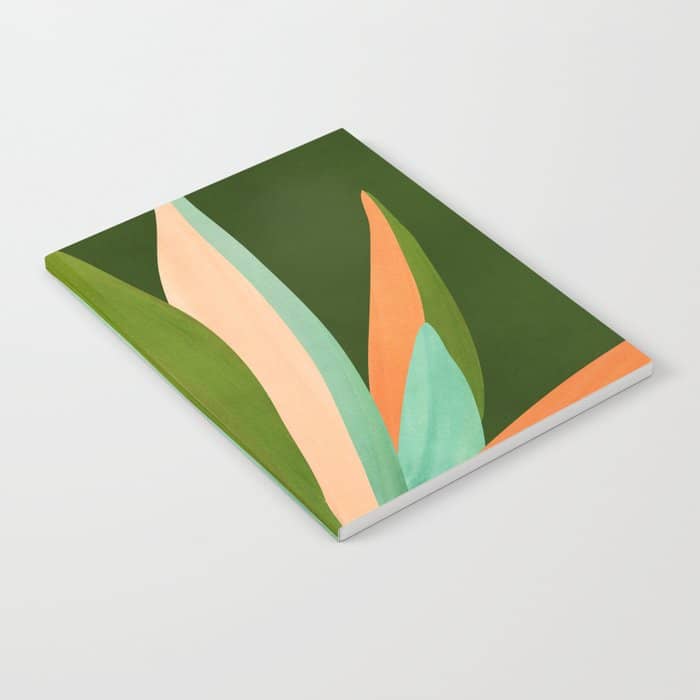 Colorful Agave Painted Cactus Illustration Notebook