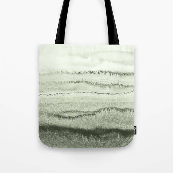 Within The Tides - Sage Green By Ms  Tote Bag