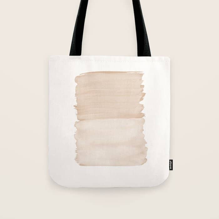 Warm Beige Abstract Minimalism #1 #Minimal #Ink #Decor #Art #Homestorie Tote Bag