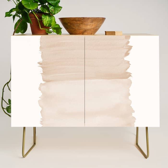 Warm Beige Abstract Minimalism #1 #Minimal #Ink #Decor #Art #Homestorie Credenza