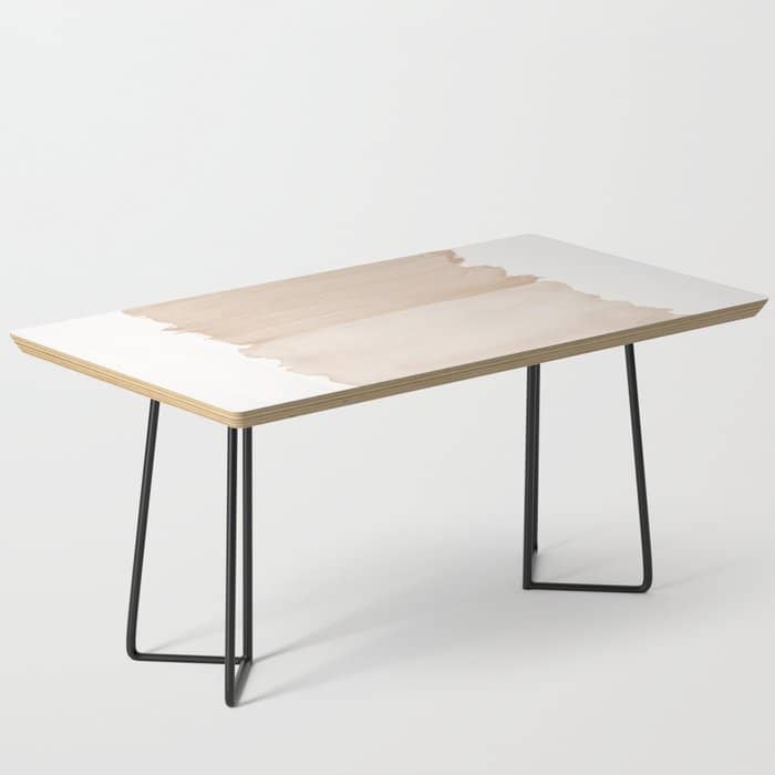 Warm Beige Abstract Minimalism #1 #Minimal #Ink #Decor #Art #Homestorie Coffee Table