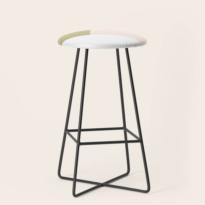 Gold Meets Blush & White Geometric #1 (Faux Foil) #Decor #Art #Homestorie Stool