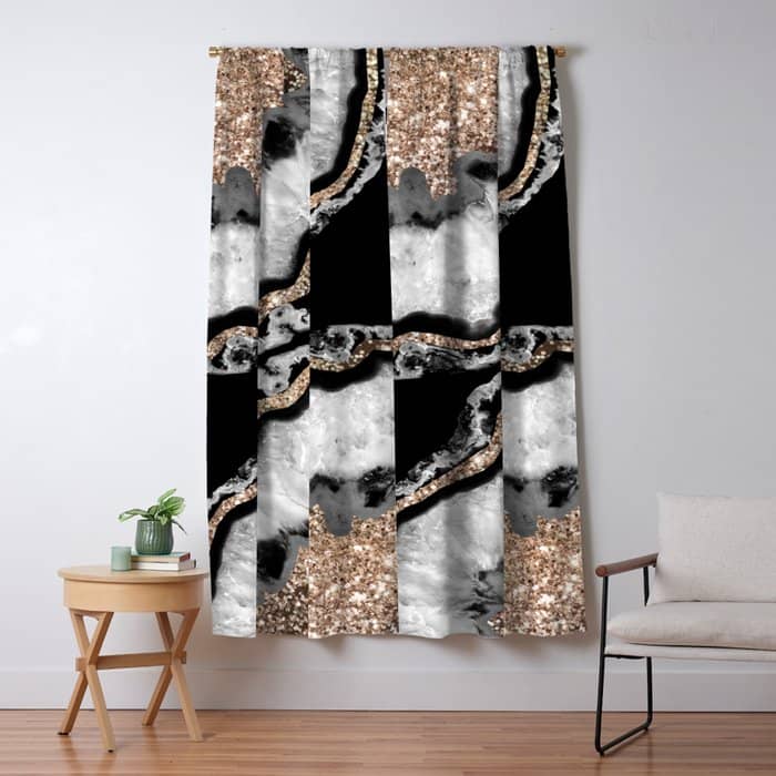 Yin Yang Agate Glitter Glam #8 #Gem #Decor #Art #Homestorie Window Curtain