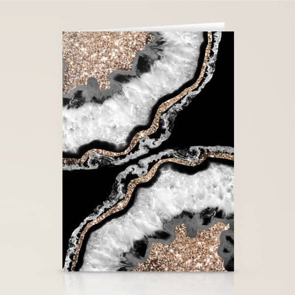 Yin Yang Agate Glitter Glam #8 #Gem #Decor #Art #Homestorie Stationery Card