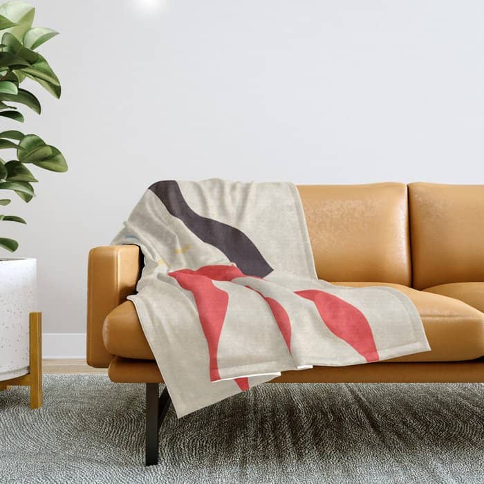 Abstract Portrait Of Anastasia Throw Blanket