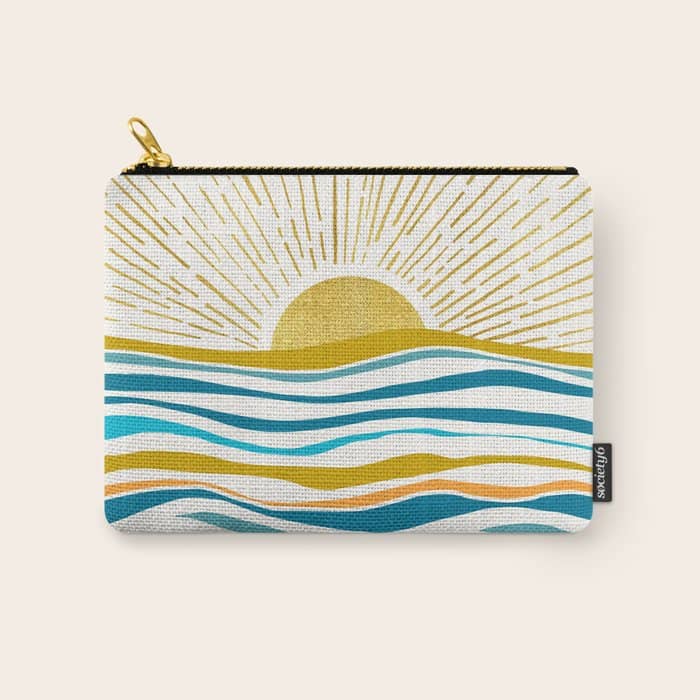 Sunrise At Sea Abstract Landscape Carry All Pouch