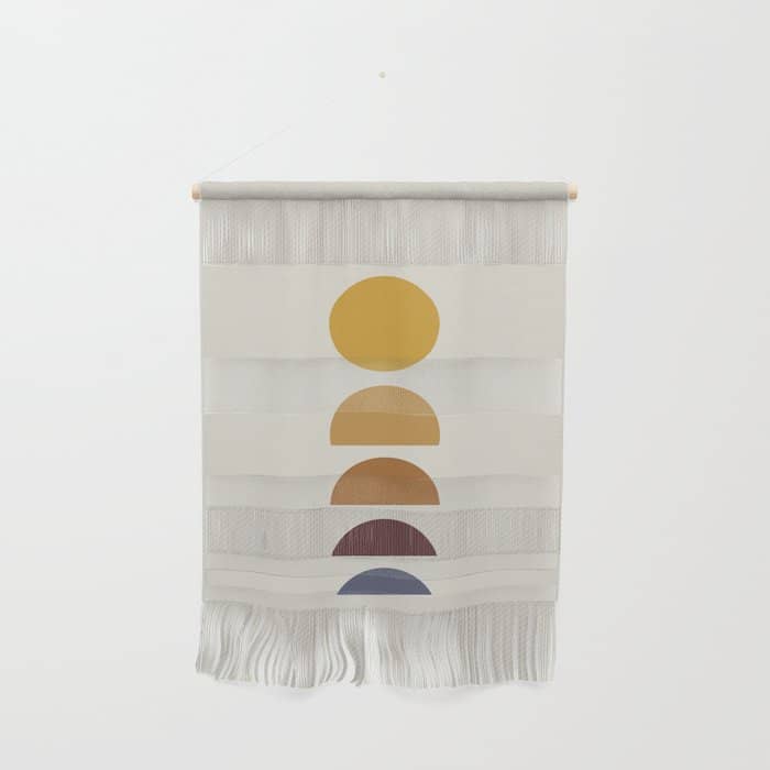 Minimal Sunrise Sunset Shapes Wall Hanging