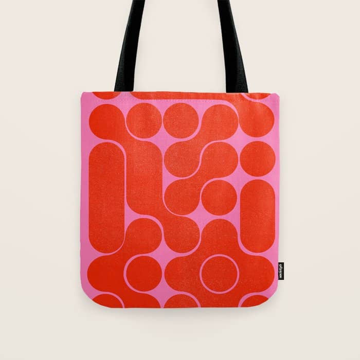 Abstract Mid-Century Shapes No 6 Tote Bag