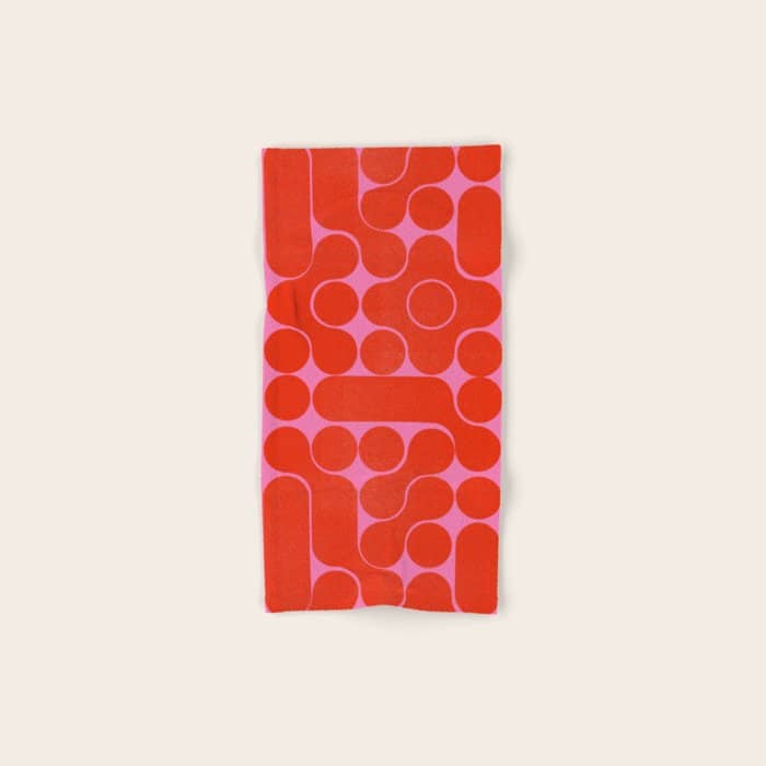 Abstract Mid-Century Shapes No 6 Bath Towel