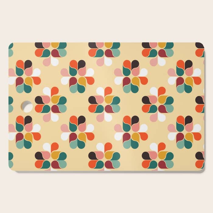 Retro Geometry Pattern No2 Cutting Board