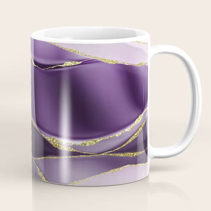 Day And Night Purple Marble Landscape Coffee Mug