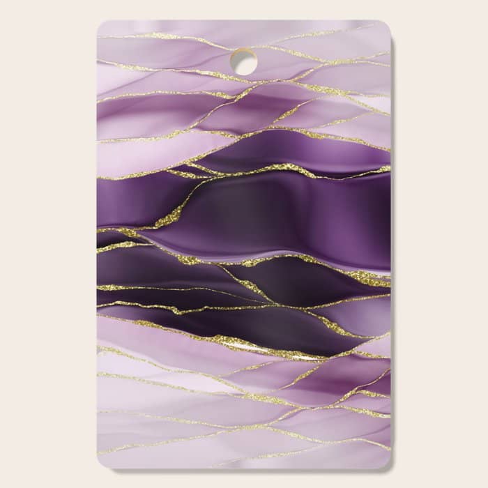 Day And Night Purple Marble Landscape Cutting Board