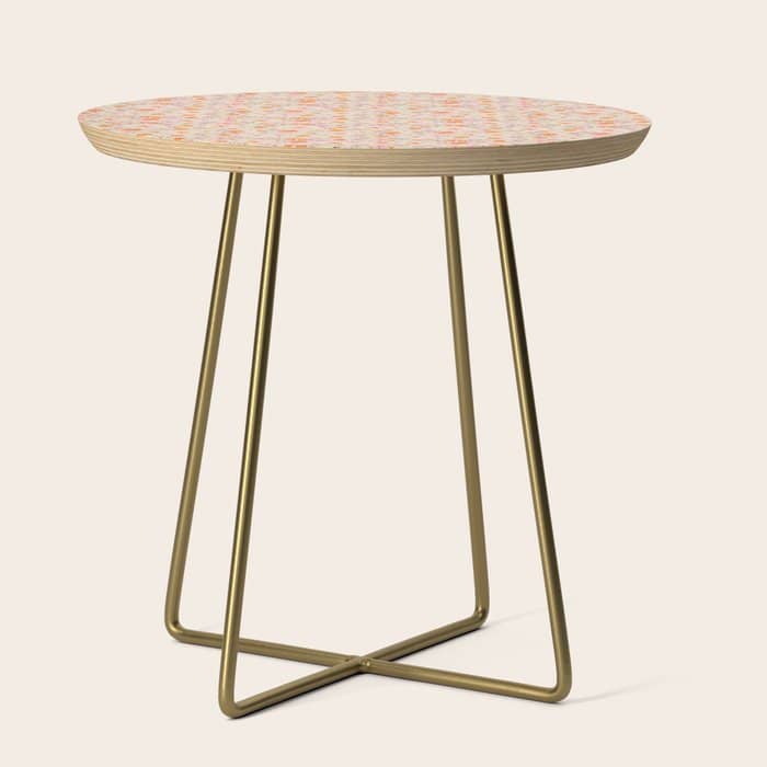 Faded Floral  - Pink / Citrus Side Table