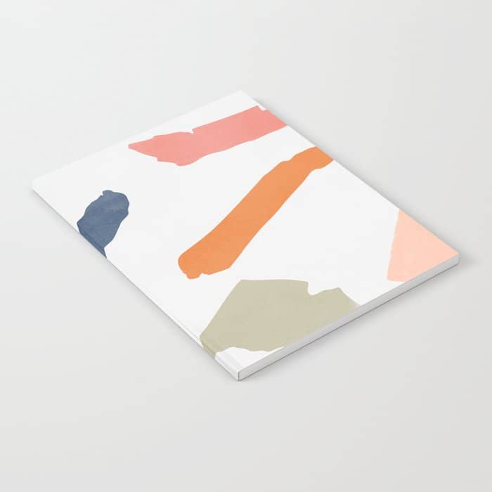 Mix Of Color Shapes Happy Artwork Notebook