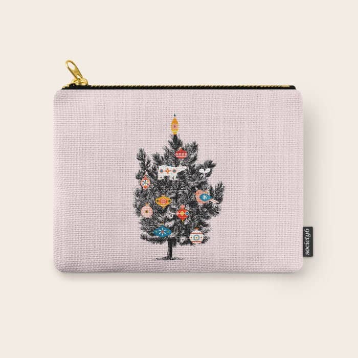 Retro Christmas Tree No3 Carry All Pouch