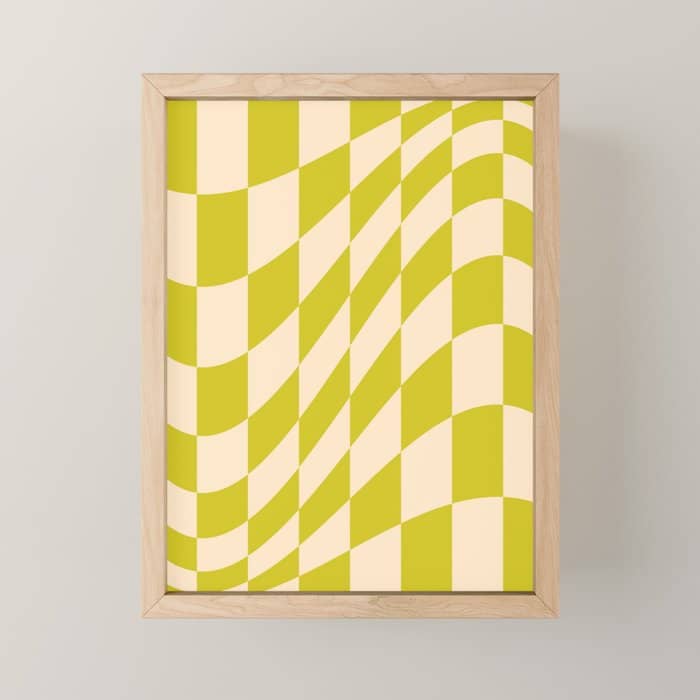 Modern Twenties Green Pattern Mini Art Print