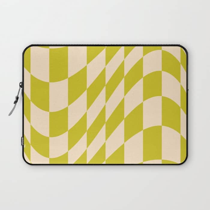Modern Twenties Green Pattern Laptop Sleeve