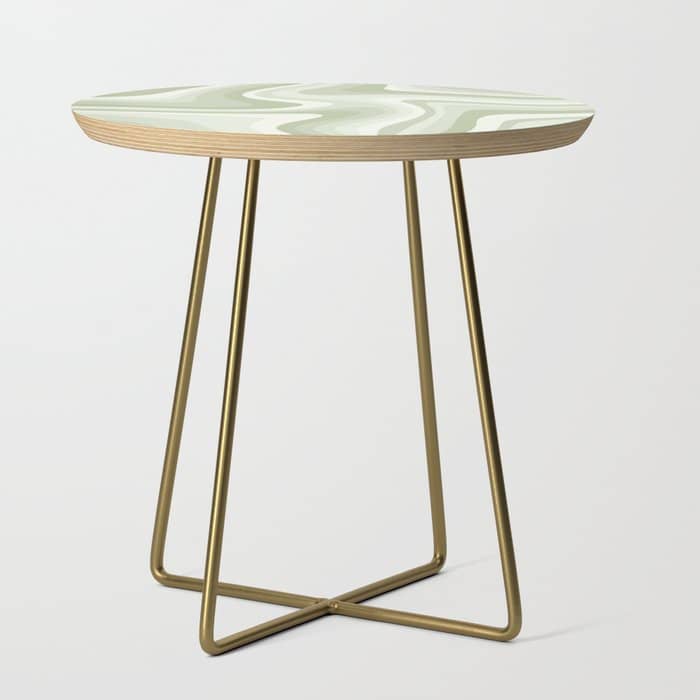 Abstract Wavy Stripes Lxxviii Side Table