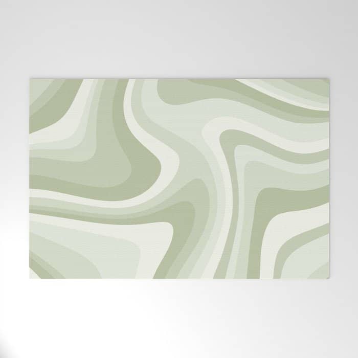Abstract Wavy Stripes Lxxviii Welcome Mat