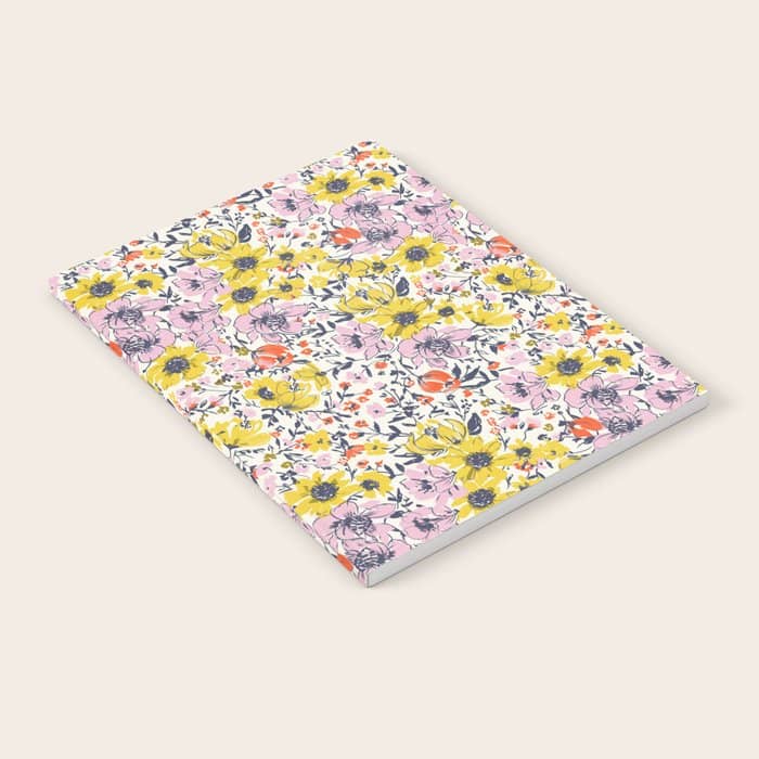 Lovely And Wild - Purple And Yellow Notebook
