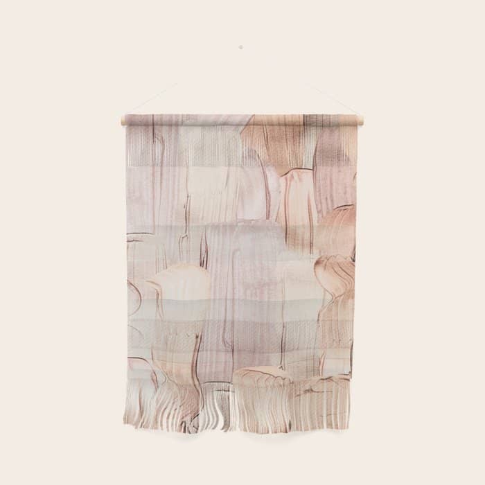 Shiny Metal Copper Hand Drawn Strokes Wall Hanging