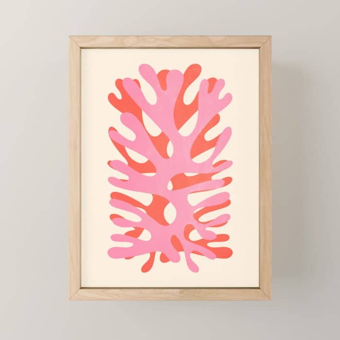 Sea Leaf: Matisse Collage Peach Edition Mini Art Print