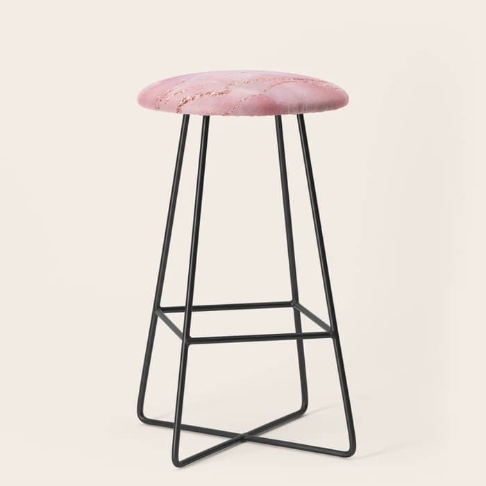 Blush And Purple Sky With Rose Gold Flashes Stool